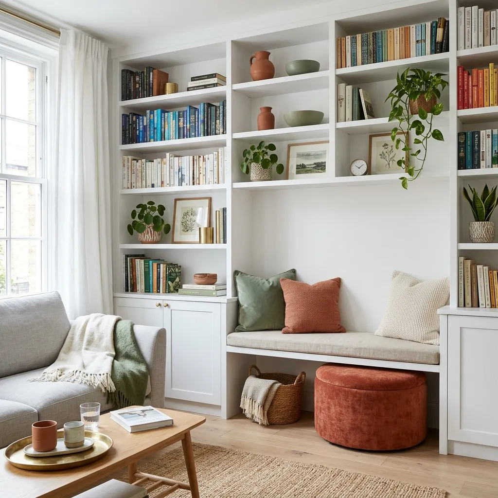 white 5 inch rolling storage cart pulled out from between a stainless steel fridge and a white wall, filled with spices and oils